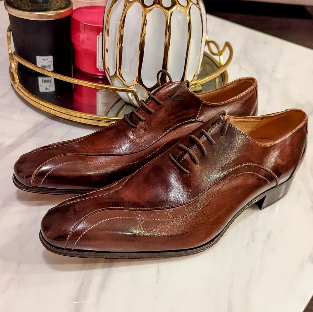 Mario Alborino | Shoes | Mario Alborino Oxford Brown Leather  display picture 2